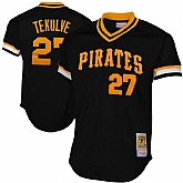 Pittsburgh Pirates #27 Kent Tekulve Mitchell And Ness Black Stitched Pullover MLB Jersey JiaSu,baseball caps,new era cap wholesale,wholesale hats